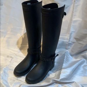 Navy Hunter rain boots